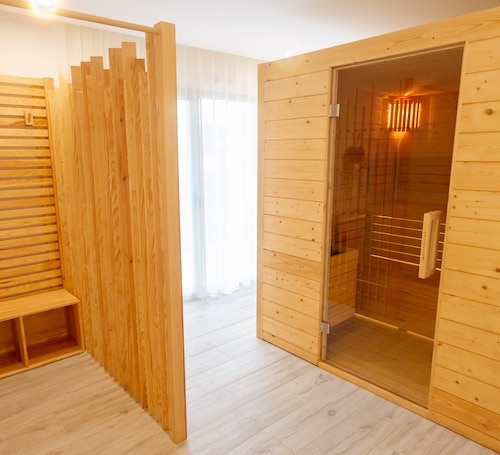 Finnish sauna and dressing area